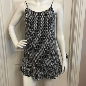 Scoop spaghetti strap pullover lined summer beach dress travel size small 4-6